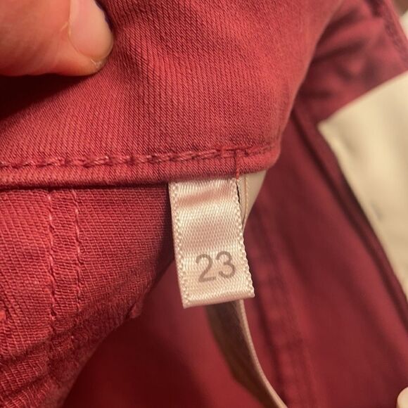 L’AGENCE Margot  woman’s light maroon high rise skinny jeans - Picture 13 of 15